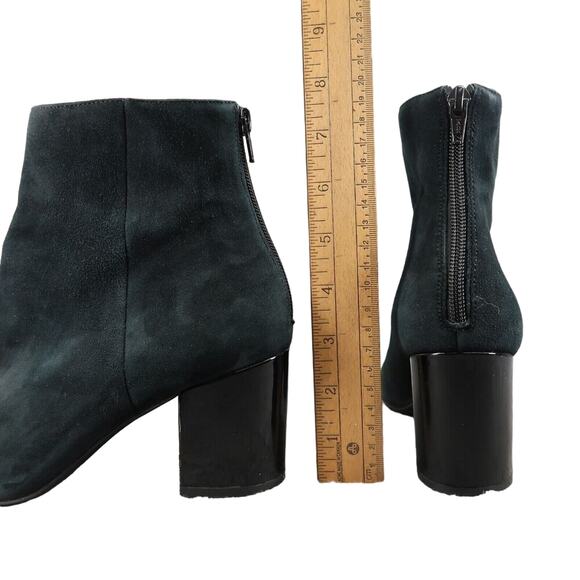 1901 Shoes Womens 6.5 Booties Block Heel Patent Cap Toe Leather Whitaker Classic - Picture 6 of 16